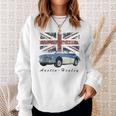 Auto Sportiva Classica Britannica Austin-Healey Con Bandiera Dell'unione Felpa Regalos para ella