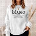 Blues Music Definition Músico Guitarrista Divertido Regalo Camisa de entrenamiento Regalos para ella