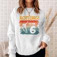 Children's Achtung Ich Bin 6 Jahre Skateboard Skateboarder Skater Sweatshirt Geschenke für Sie