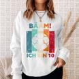 Children's Bäm Ich Bin 10 Zehn Jahre Junge 10Th Birthday Football Sweatshirt Geschenke für Sie