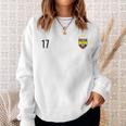Colombia Numero 17 Calcio Bandiera Calcio Diciassette Felpa Regalos para ella