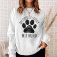 Das Leben Ist Schöner Mit Hund Gray Sweatshirt Geschenke für Sie