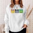 Diskette Floppy Retro Nerd Gamer Pixel Sweatshirt Geschenke für Sie