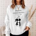 Frischerheiratet Wedding Marriage Honeymoon Marriage Sweatshirt Geschenke für Sie