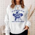 Raccoon Retro It Is What It Is And It Is Not Great Sweatshirt Gifts for Her