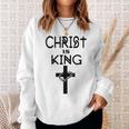 Gesù Cristo È Il Re Religioso Croce Gesù Regalo Maglia A Manica Felpa Regalos para ella