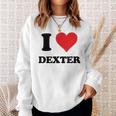 I Heart Dexter Nome Amo Cose Personalizzate Felpa Regalos para ella