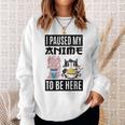 Ich Habe Meinen Anime Pausiert Hier Zu Sein Ramen Kawaii Cat Gray Sweatshirt Geschenke für Sie