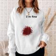 I'm Fine Blood Stain Zombie Slash Felpa Regalos para ella