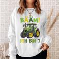 Kinder Bääm Ich Bin 7Ier Jahre Junge 7Th Birthday Tractor Sweatshirt Geschenke für Sie