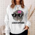 Lecker Kippchen X Sad Hamster Meme Kippe Zigarette Smoking Sweatshirt Geschenke für Sie