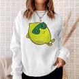 Lemon Summer Fruit Sunglasses On Lemon Sweatshirt Geschenke für Sie