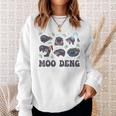 Moo Deng Baby Hippo Collection Cute Animal Hippo Lovers Sweatshirt Gifts for Her