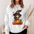 Per Bambini E Bambine Con Gatto Nero Strega Maglia A Manica Felpa Regalos para ella