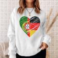 Portugal Germany Heart Germany Flag Portuguese Flag Heart Blue Sweatshirt Geschenke für Sie