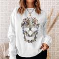 Scary Skull Bunny Rabbit Horror Halloween Sweatshirt Gifts for Her