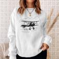 Se4 Britischer Doppeldecker Fliegende Wolken Sweatshirt Geschenke für Sie