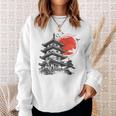 Tempio Giapponese Pagoda Giappone Architettura Tramonto Gru Felpa Regalos para ella