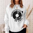 Vinyl Record Dj Record Retro Gray Sweatshirt Geschenke für Sie