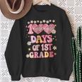 100 Tage 1 Klasse Alles Gute Zum 100 Schultag Für Kinder Lehrer Sweatshirt Geschenke für alte Frauen