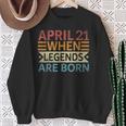 21 Aprile Quando Nascono Le Leggende Buon Compleanno Felpa Regalos para ancianas