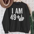 I Am 49 Plus Middle Finger 50Th Birthday Sweatshirt Geschenke für alte Frauen