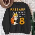 Achte Geburtstag Pass Auf Welt Ich Bin Jetzt 8 Acht Sweatshirt Geschenke für alte Frauen