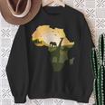 Africa Regalo Per Bambini Africano Mappa Nero Safari Animale Felpa Regalos para ancianas
