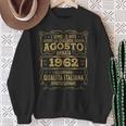 Agosto 1962Intage Maglia 62 Compleanno Anni Uomo Donna Felpa Regalos para ancianas