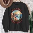 Algarve Portogallo Retro Distressed Circle Travel Souvenir Felpa Regalos para ancianas