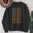American Flag Pizza Food Usa Patriotism Patriot Veteran Sweatshirt Gifts for Old Women
