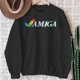 Amiga Tick Bianco Arcobaleno Stile Retro Computer Felpa Regalos para ancianas