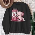 Axolotl Strawberry Milk Retro Kawaii Japan Axolotl Sweatshirt Geschenke für alte Frauen