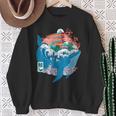 Ballena Japonesa Gran Ola Kanagawa Japón Arteintage Camisa de entrenamiento Regalos para ancianas