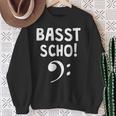 Basst Scho Bass Guitar Bassist Sweatshirt Geschenke für alte Frauen