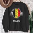 Belgium Belgie Flag Heart Fan Jersey Sweatshirt Geschenke für alte Frauen