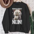 Bevor Du Fragst Nein Katzekaffee Kater Announced Sweatshirt Geschenke für alte Frauen