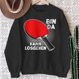 With Bin Da Kann Losgehen Table Tennis Player Sweatshirt Geschenke für alte Frauen