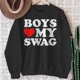 Boys Love My Swag Boys Heart My Swag alentine's Day Felpa Regalos para ancianas