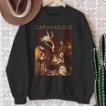 Caravaggio Natividad Con San Francisco Y San Lorenzo Camisa de entrenamiento Regalos para ancianas