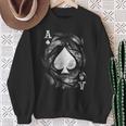 Card Ace Pique Jeu De Dés Jeu De Cartes Poker Effet Grunge Sweater e Cadeaux pour les femmes âgées
