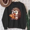 Carino Riccio Mangiare Pizza Felpa Regalos para ancianas