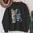 Cat Kitten Cute Fur Nose Kitty House Tiger Sweatshirt Geschenke für alte Frauen