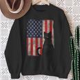 Cat Lover Cat Usa Flag American Cat 4Th July Cat Sweatshirt Gifts for Old Women