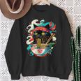 Cat Ramen Noodle Japanese Anime Kawaii Cat Sweatshirt Gifts for Old Women