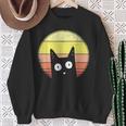 Cat Sunset Sunset Cat Retrointage Sweatshirt Geschenke für alte Frauen