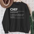 Chef Chef Definition Regalo De Chef Chef Chef Camisa de entrenamiento Regalos para ancianas