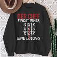 Chef Finding Immer Eine Lösung Chef Sweatshirt Geschenke für alte Frauen