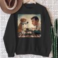 Chess Match Of Wits Mans Dog Sweatshirt Geschenke für alte Frauen