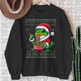 Christmas Frog Eating Ramen Ugly Christmas Sweater Sweatshirt Gifts for Old Women